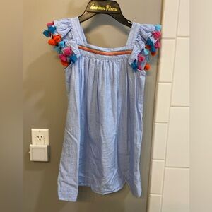 Crown & Ivy Blue Tassel-Trim Dress / Size 5 / VGUC